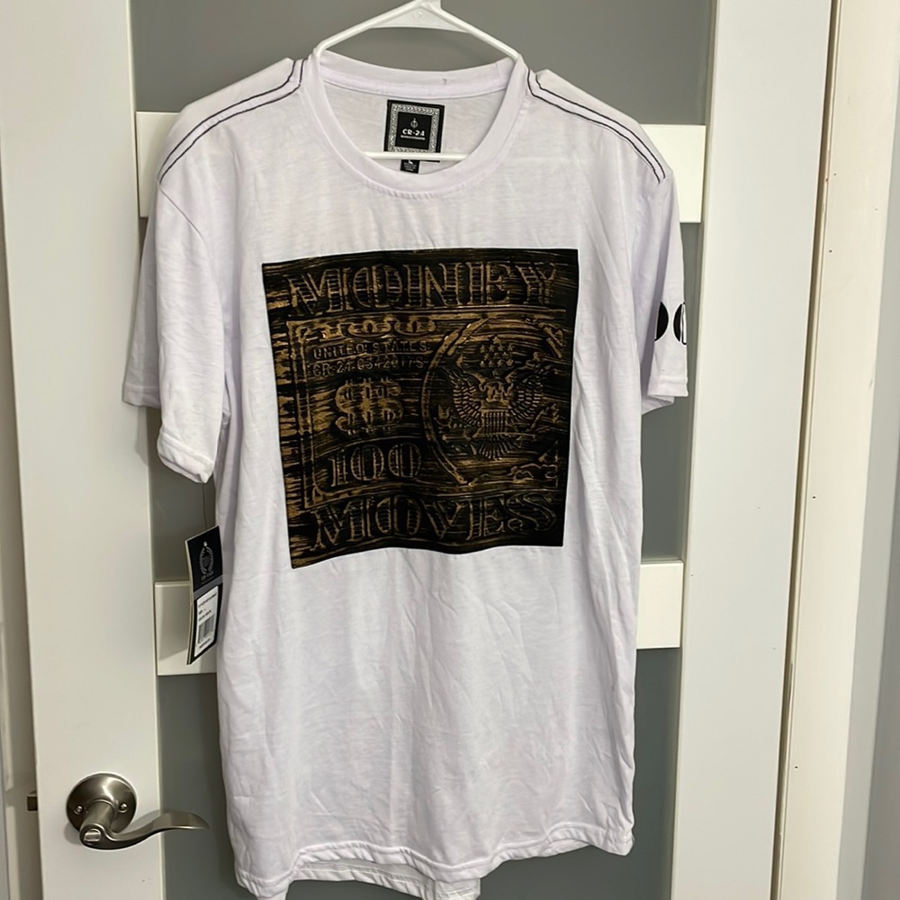 NWT CR-XXlV Bordo Cromato White T-Shirt Size L